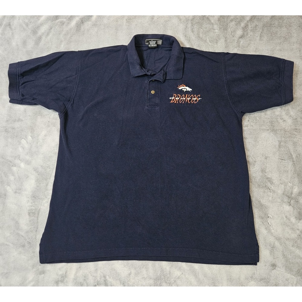 Vintage Denver Broncos Pro Player Polo Shirt Size XL